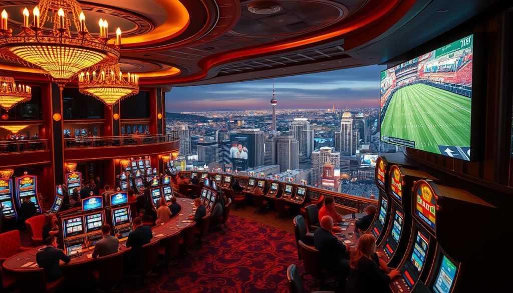 คาสิโนสดและพนันกีฬา